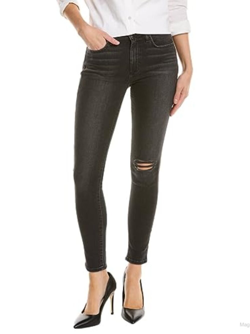 Mid Rise Skinny Ankle Jeans Camo Coated Cropped Denim